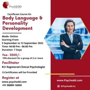 Certificate Course in Body Language & Personality Development