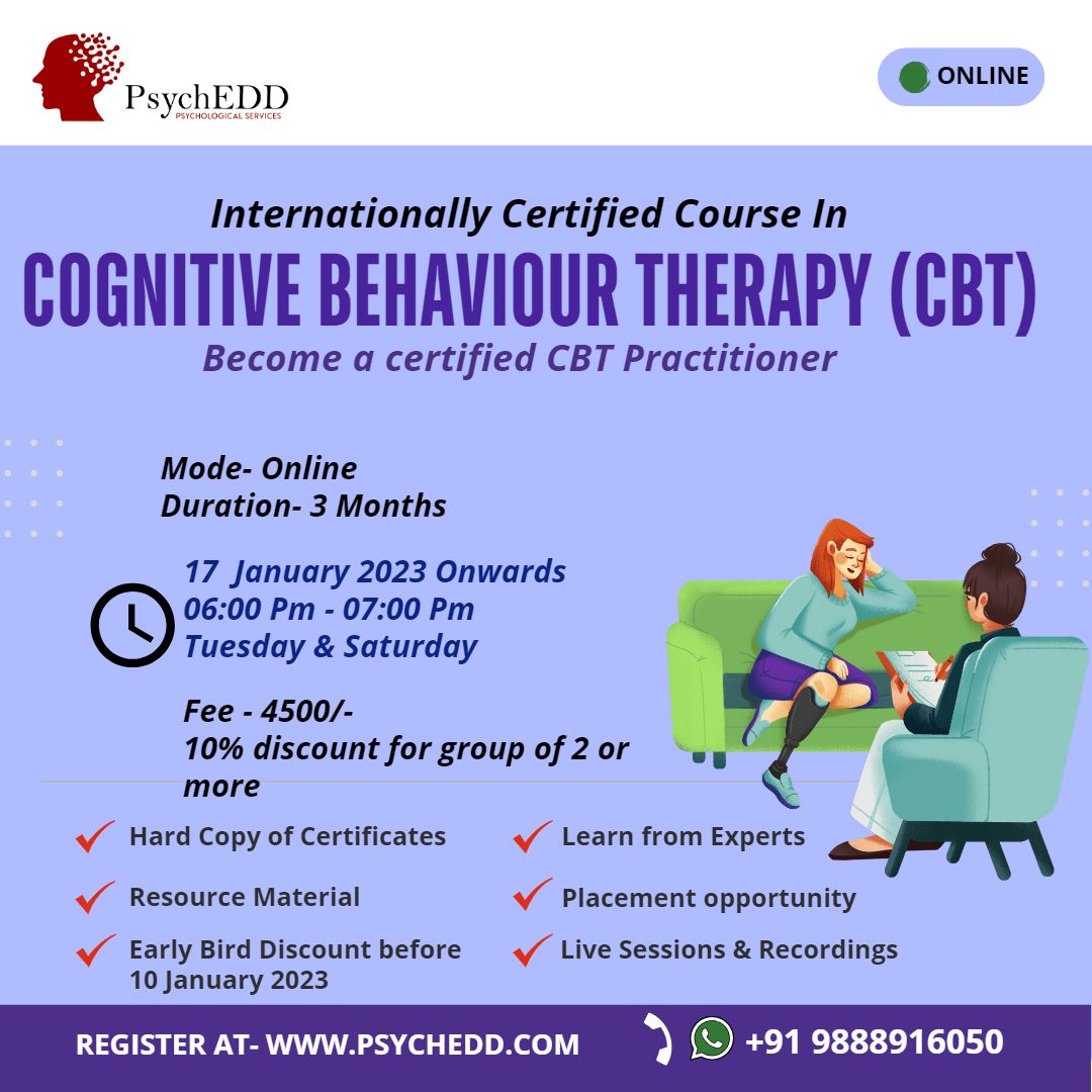 Certificate course on Cognitive Behavioral Therapy - PsychEDD